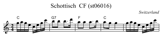 Schottisch  CF (st06016) - staff notation