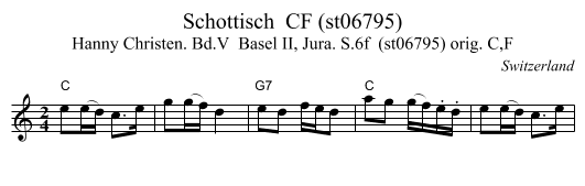 Schottisch  CF (st06795) - staff notation