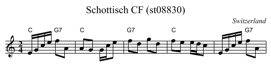 Schottisch CF (st08830) - staff notation
