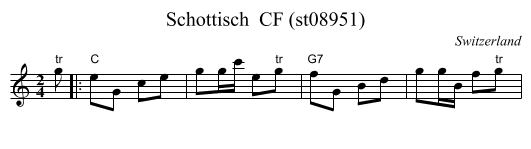 Schottisch  CF (st08951) - staff notation