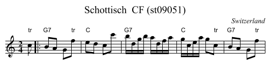 Schottisch  CF (st09051) - staff notation