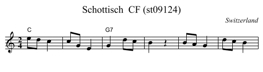 Schottisch  CF (st09124) - staff notation