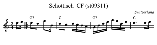 Schottisch  CF (st09311) - staff notation