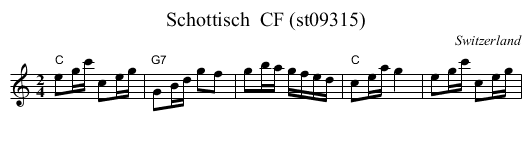 Schottisch  CF (st09315) - staff notation