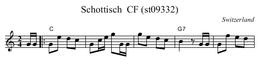 Schottisch  CF (st09332) - staff notation