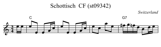 Schottisch  CF (st09342) - staff notation