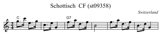 Schottisch  CF (st09358) - staff notation