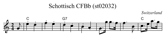 Schottisch CFBb (st02032) - staff notation