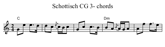 Schottisch CG 3- chords - staff notation