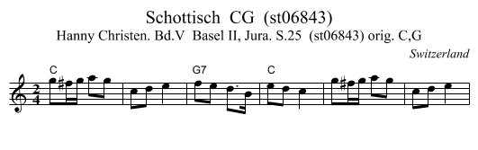 Schottisch  CG  (st06843) - staff notation