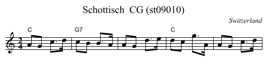 Schottisch  CG (st09010) - staff notation