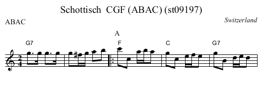 Schottisch  CGF (ABAC) (st09197) - staff notation