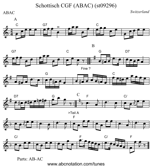 Schottisch CGF (ABAC) (st09296) - staff notation