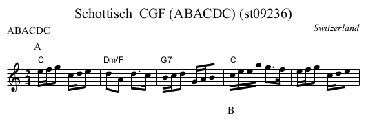 Schottisch  CGF (ABACDC) (st09236) - staff notation