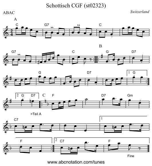 Schottisch CGF (st02323) - staff notation