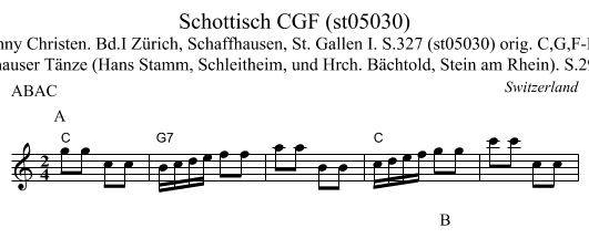 Schottisch CGF (st05030) - staff notation
