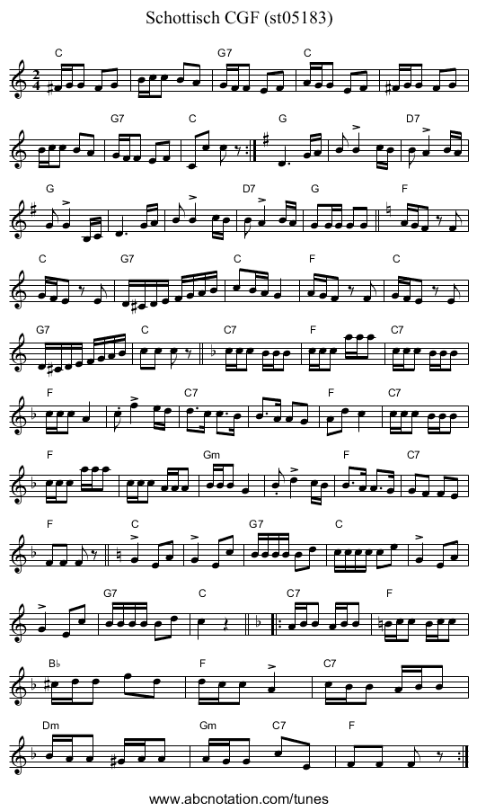 Schottisch CGF (st05183) - staff notation