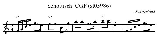 Schottisch  CGF (st05986) - staff notation