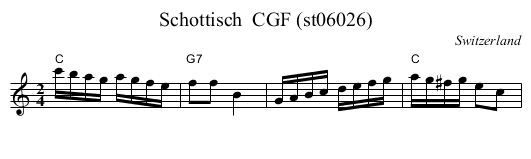 Schottisch  CGF (st06026) - staff notation