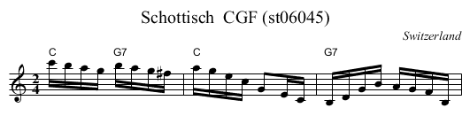 Schottisch  CGF (st06045) - staff notation