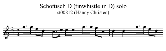 Schottisch D (tinwhistle in D) solo - staff notation