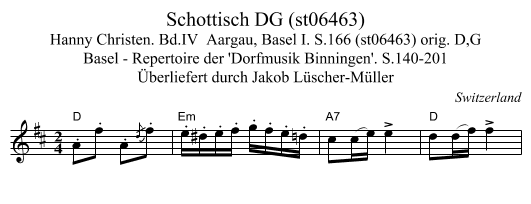 Schottisch DG (st06463) - staff notation