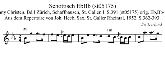 Schottisch EbBb (st05175) - staff notation