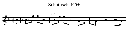 Schottisch  F 5+ - staff notation