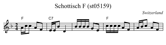 Schottisch F (st05159) - staff notation