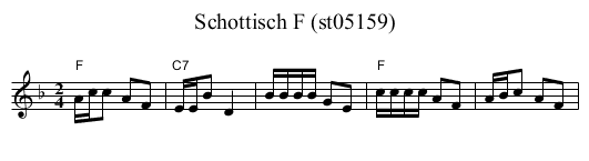 Schottisch F (st05159) - staff notation