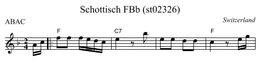 Schottisch FBb (st02326) - staff notation