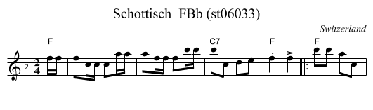 Schottisch  FBb (st06033) - staff notation