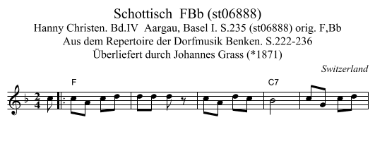 Schottisch  FBb (st06888) - staff notation