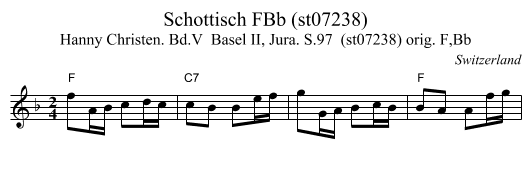 Schottisch FBb (st07238) - staff notation