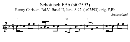 Schottisch FBb (st07593) - staff notation