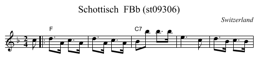 Schottisch  FBb (st09306) - staff notation