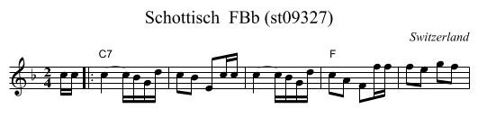 Schottisch  FBb (st09327) - staff notation