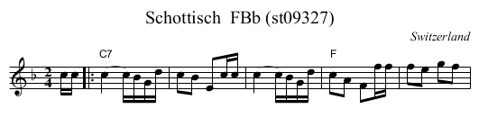 Schottisch  FBb (st09327) - staff notation