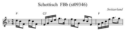 Schottisch  FBb (st09346) - staff notation