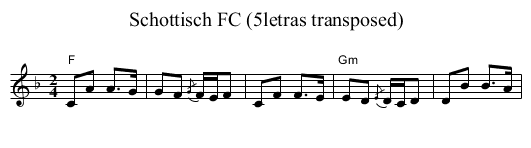 Schottisch FC (5letras transposed) - staff notation