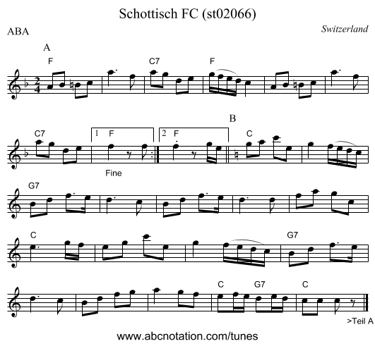 Schottisch FC (st02066) - staff notation