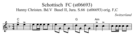 Schottisch  FC (st06693) - staff notation