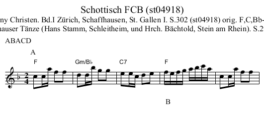 Schottisch FCB (st04918) - staff notation