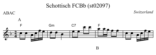 Schottisch FCBb (st02097) - staff notation