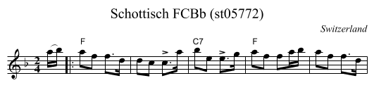 Schottisch FCBb (st05772) - staff notation