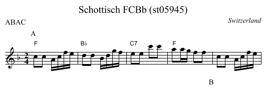 Schottisch FCBb (st05945) - staff notation