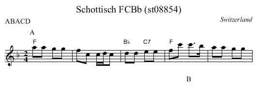 Schottisch FCBb (st08854) - staff notation