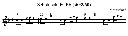 Schottisch  FCBb (st08960) - staff notation