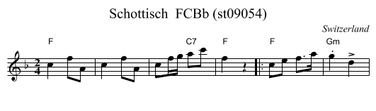 Schottisch  FCBb (st09054) - staff notation