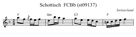 Schottisch  FCBb (st09137) - staff notation